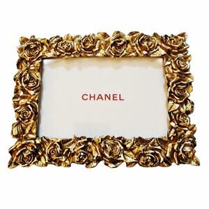 Repurposed Chanel Box Top Vanity / Jewelry Gold Tray